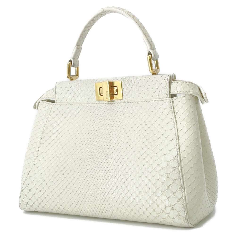 Fendi Handbag Mini Python 2way Shoulder Bag White - image 2
